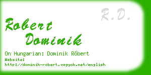 robert dominik business card